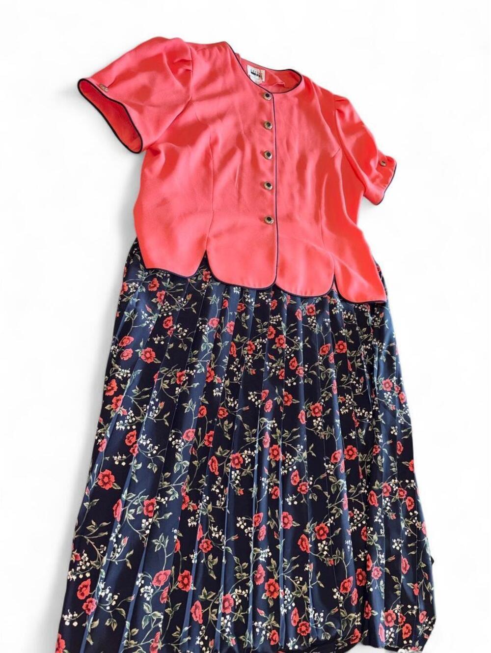 Gorgeous Vintage Late 80s/Early 90s Leslie Fay 2-Piece Skirt Set size 16